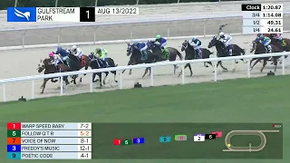 Gulfstream Park August 13, 2022 Race 1