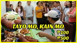 FLIP THE BOTTLE CHALLENGE WITH A TWIST LECHON SEAFOOD ₱100 TO ₱500 DADDY FRANKIE VLOGS