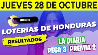 Sorteo 9PM Loto Honduras, La Diaria, Pega 3, Premia 2, Jueves 28 de Octubre del 2021 | Ganador 😱🤑💰💵