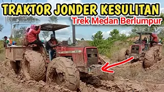 Traktor Jonder Kesulitan Dijalur Lumpur || Semangat Pejuang Rupiah#traktorsawah#traktorcanggih#tani