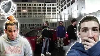 BLASTING "WAKA" in front of 6IX9INE 'S JAIL! (Then this happens...)