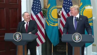 Рукопожатие Назарбаева и Трампа. Визит Назарбаева в США 16-18 января 2018 года.