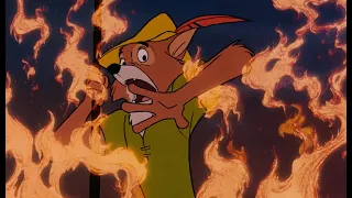"Robin Hood" 1973 // Escaping the Castle Scene HD