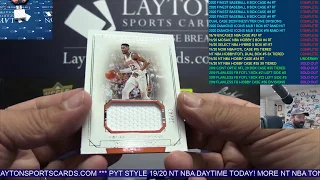 2019/20 Panini National Treasures Basketball Hobby 4 Box Case Break #34