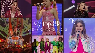 My top 313 All JESC songs 💯