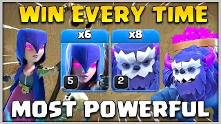 PERFECT 3 STAR 100% | MOST POWERFUL TH12 YETI WITCH Attack Strategy In COC