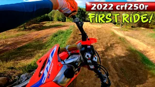 Shredding the BRAND NEW 2022 Honda CRF250R - THIS BIKE RIPS!