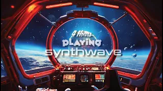 4-Hour SPACE JOURNEY  🚀🛸 80's Synthwave radio -  Retrowave - beats to chill/game to