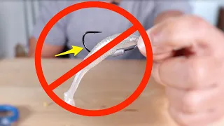 Simple Hack To Stop Soft Plastic Fishing Lures Sliding Down The Hook