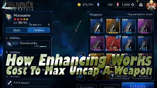 [FF7: Ever Crisis] - How Enhance & Duping Weapons works! Full Murasame Uncapped & Cost to do so!