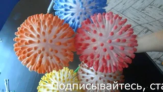 Как СДЕЛАТЬ ШАР-ЦВЕТОК из ВАТНЫХ ПАЛОЧЕК своими руками. DIY.