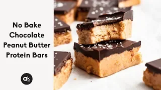 No Bake Chocolate Peanut Butter Protein Bars