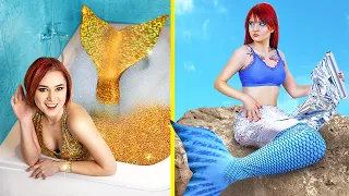 Rich vs Broke Mermaid / 19 Funny Situations