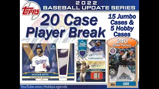 CASE #12 of 20 - 2022 Topps UPDATE 20 Case (15JUMBO+5HOBBY) PLAYER break eBay 11/02/22