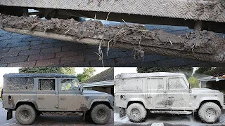 Embalmed in Thick MUD | Land Rover Defender Kingsmen | Extreme Dirt Detailing