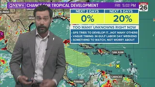 TROPICAL UPDATE: Keeping close watch on a tropical wave in the Caribbean