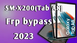 Samsung Galaxy Tab A8 (X200) Android 11 google account remove 2023.#frpbypass2023