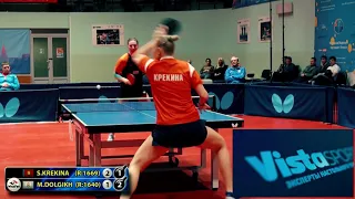 4.KREKINA - DOLGIKH RUSSIAN Championship table tennis настольный теннис