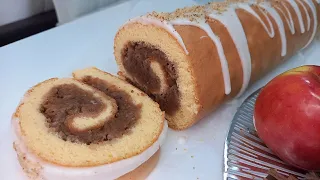 Prevrnuti rolat sa jabukama-Inverted apple roll