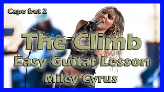 The Climb - Miley Cyrus - Easy Lesson for Guitar #easyguitartutorial #guitarlesson #theclimb