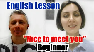 English Lesson "Nice to meet you" Beginner Lesson1
