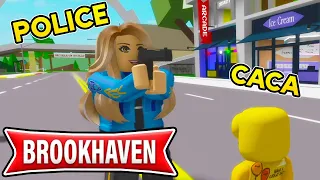 ODA FAIS CACA DEVANT LA POLICE ! BROOKHAVEN RP ROBLOX