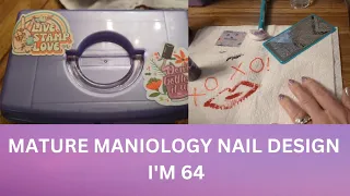 OVER 60 MANIOLOGY FLORAL DESIGN THAT'S EASY & PRETTY #over60 #nails #beauty #maniology #ambassador