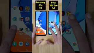 Samsung A14 5G vs Poco M4 Pro 5G Speed Test Comparison |