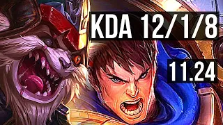 KLED vs GAREN (TOP) | 12/1/8, Legendary | EUW Diamond | 11.24