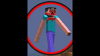 i Found Long CREEPY HEROBRINE 😱 #shorts #minecraft