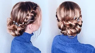 Красивая прическа на  Новый год, которую легко повторить САМОЙ СЕБЕ. Updo for Medium Hair