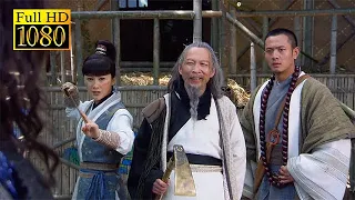 The old man is actually a kung fu master, he can defeat the man with a hoe!