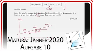 Matura 2020 Jänner: Aufgabe 10 - Brutto und Nettogehalt | Mathe EasyGoing