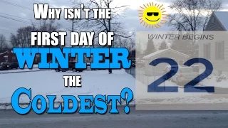 The first day of Winter isn't the coldest? What is Seasonal lag?