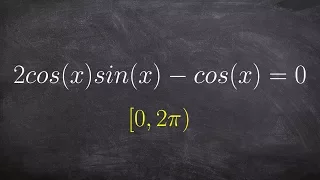 Solve trigonometric equation by factoring with sine and cosine