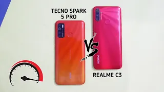 Tecno Spark 5 Pro Vs Realme C3 Speed Test And Comparison!