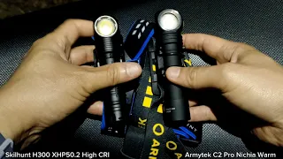 Skilhunt H300 XHP50.2 High CRI VS Armytek C2 Pro Nichia Warm High CRI