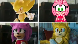 Sonic The Hedgehog Movie AMY SONIC BOOM vs SUPER SONIC Uh Meow All Designs Compilation