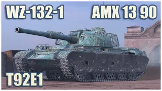 WZ-132-1, T92E1 & AMX 13 90 • WoT Blitz Gameplay