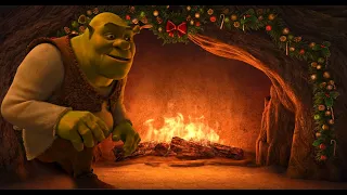 Cheminée De Noël de Shrek  /|🔥|  Cheminée virtuelle relaxante / (réencodée 4K UHD)