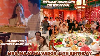 MAJA SALVADOR FIRST BDAY AS A WIFE SWEET FLOWERS FROM RAMBO 😍 MAJA 35TH BIRTHDAY WITH THE WHOLE FAM