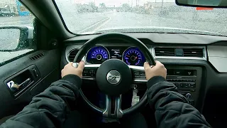 2013 Ford Mustang V6 Premium POV ASMR Style Test Drive In The Rain