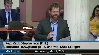 Minnesota House floor debate on HF3488 5/1/24