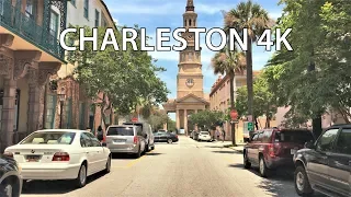 Charleston 4K - Historic City - Driving Downtown - USA