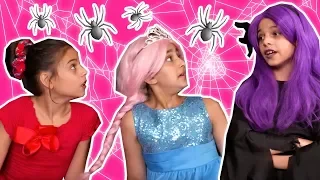 Scary Stories Become Real At The Haunted Hotel 🎃 Halloween Princesses In Real Life | Kiddyzuzaa
