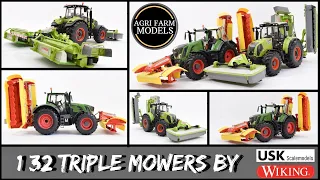 1/32 TRIPLE MOWERS - Pottinger NOVACAT & Claas DISCO - by USK and WIKING #46