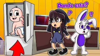 BEBE NOOB se ESCONDIO dentro de un REFRIGERADOR 🥶😂 EL ESCONDIDE CON LOS BEBECITOS ❄️ MINECRAFT