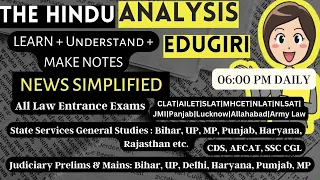 The Hindu Analysis 12th March, 2024 beginners/Editorial/VocabCDS/CUET/CLAT/NDA/LLB/SET/SSC/MHCET