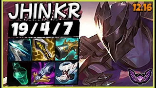 Jhin ADC vs Miss Fortune / KR Master / Patch 12.16 / Season 12 [ 19 / 4 / 7 ] 💥