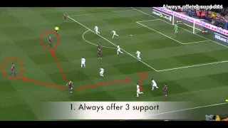 Barcelona playing system - passing lines
